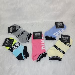 PINK Victoria's Secret collegiate collection socks.